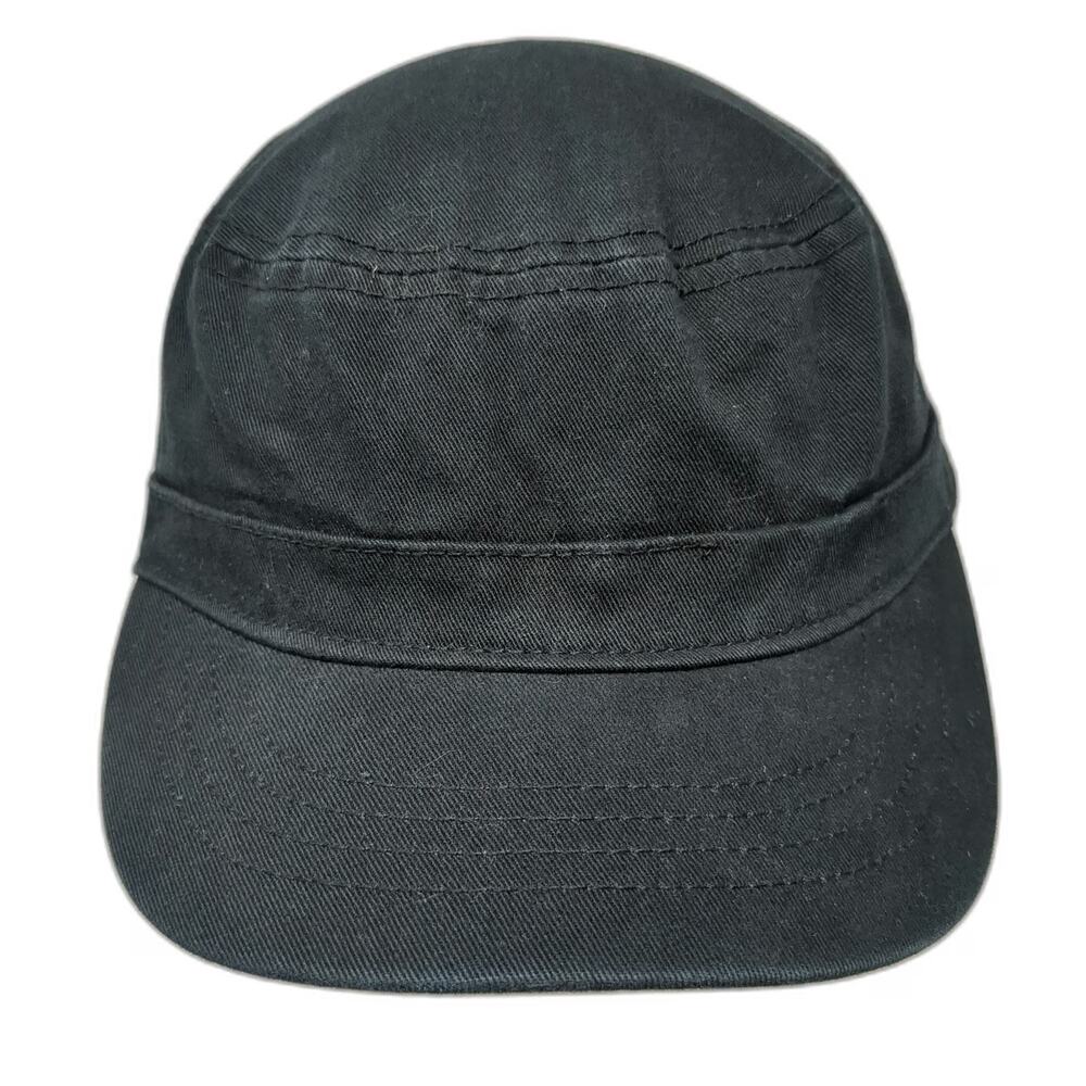 Chef Works Army Cap Black One Size Slideback 100% Cotton Plain Hat Workwear Cook